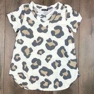 Ivory Animal Print Top